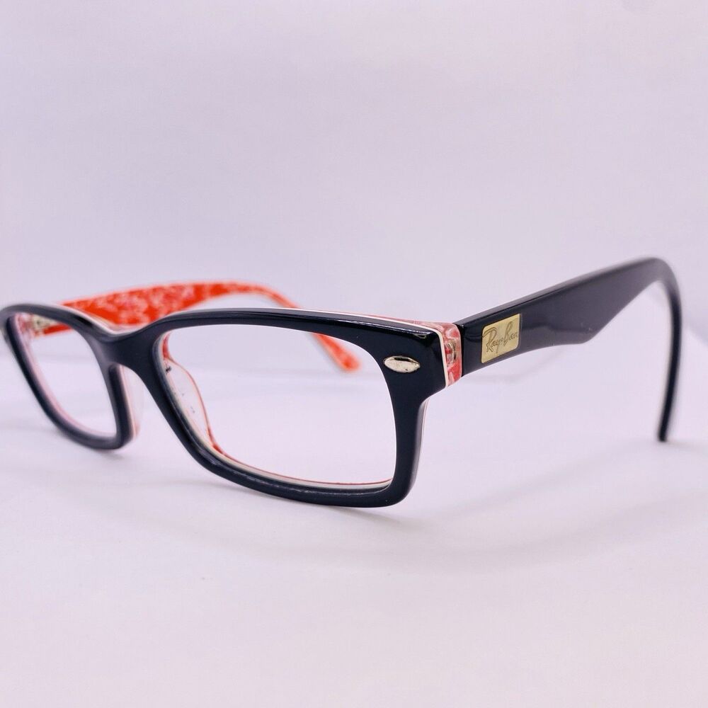 Ray-Ban Eyeglasses Sunglasses Frame RB 5206 2479 52-18-145 Black Red Logo Txt